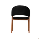 Ver imagem 4 de Cadeira de Jantar Estofada Essencial Base Madeira Maciça Veludo:preto