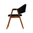 Ver imagem 2 de Cadeira de Jantar Estofada Essencial Base Madeira Maciça Veludo:preto