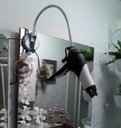Ver imagem 6 de Suporte Secador Cabelo Parede Ventosa Vidro Azulejo Articulavel Flexivel Banheiro Casa Penteadeira P