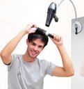 Ver imagem 7 de Suporte Secador Cabelo Parede Ventosa Vidro Azulejo Articulavel Flexivel Banheiro Casa Penteadeira P