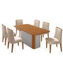 Ver imagem 2 de Mesa de Jantar Isadora 180cm Tampo Mdf Laminado com 6 Cadeiras Eloise