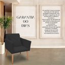 Ver imagem 4 de Cadeira Poltrona para Sala Quarto Confortável e Reforçada Agata :preto