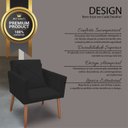 Ver imagem 2 de Cadeira Poltrona para Sala Quarto Confortável e Reforçada Agata :preto