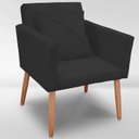 Ver imagem 5 de Cadeira Poltrona para Sala Quarto Confortável e Reforçada Agata :preto