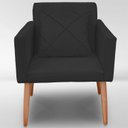 Ver imagem 1 de Cadeira Poltrona para Sala Quarto Confortável e Reforçada Agata :preto