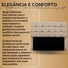 Cabeceira Cama de Queen 160 Cm Estofada Alana em Suede com Frame:marrom - 5