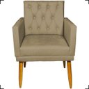 Ver imagem 4 de Kit Namoradeira Decorativa Para Sala Capitonê Com Base + 4 Poltronas Para Recepção Suede