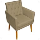 Ver imagem 3 de Kit Namoradeira Decorativa Para Sala Capitonê Com Base + 4 Poltronas Para Recepção Suede