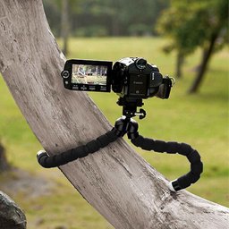 Mini Tripé Octopus Preto + Adaptador para Dslr, Gopro e Similares - 3
