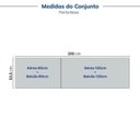 Ver imagem 5 de Cozinha Planejada 4 Peças 2 Aéreos 2 Balcões com Tampo Marselha CabeCasa MadeiraOriginals Azul/Sereno