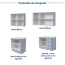 Ver imagem 6 de Cozinha Planejada 4 Peças 2 Aéreos 2 Balcões com Tampo Marselha CabeCasa MadeiraOriginals Azul/Sereno