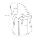 Ver imagem 6 de Kit 2 Cadeiras de Jantar Bela Veludo Azul Marinho Pés Palito Castanho - Pallazio