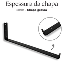 Ver imagem 3 de Kit 4 Suportes para Prateleira Suspensa Formato L Mão Francesa 35cm Aço Robusto Preto