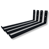 Kit 4 Suportes para Prateleira Suspensa Formato L Mão Francesa 35cm Aço Robusto Preto - 1