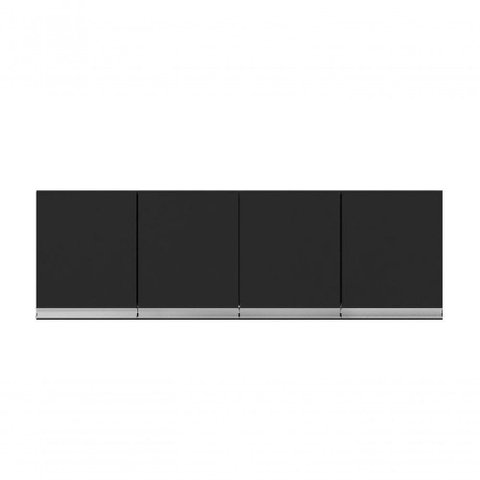 Armário Aéreo P/ Cozinha Andreia 150Cm C/ 4 Portas Preto