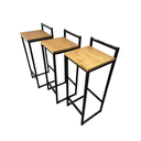 Ver imagem 3 de Banqueta Industrial C/encosto Alta Bistrô Estilo Rustica