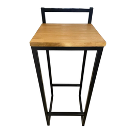 Banqueta Industrial C/encosto Alta Bistrô Estilo Rustica - 1