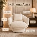 Ver mais imagens de Poltrona Decorativa Aura Giratória Bouclê Moscow Design Orgânico