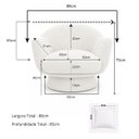Ver imagem 6 de Poltrona Decorativa Aura Giratória Bouclê Moscow Design Orgânico