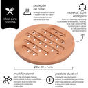 Ver imagem 4 de Descanso de Panela Redondo de Bambu Apoio de Travessa Resistente Ao Calor Protetor Prato Pote Quente