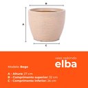 Ver imagem 5 de Kit 3 Vasos Redondo Elba Bege 27 Terrano