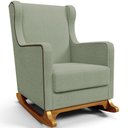 Ver imagem 1 de Poltrona de Amamentação com Balanço Mavie L02 Bouclê Oliva - Lyam Decor