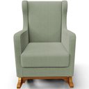 Ver imagem 3 de Poltrona de Amamentação com Balanço Mavie L02 Bouclê Oliva - Lyam Decor