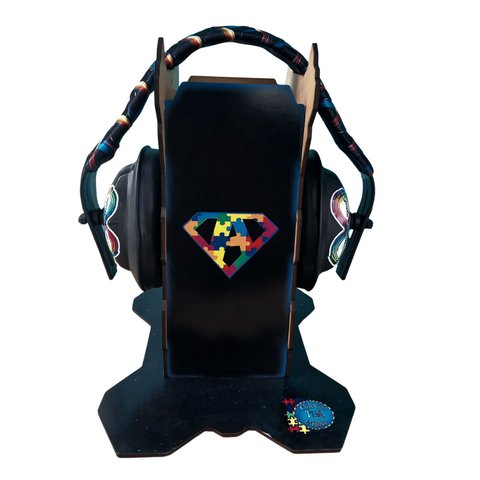 Abafador de Ruido Preto para Autistas 12 Db com Suporte Infinity Black Decorativo
