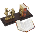 Ver imagem 5 de Porta Livro Dom Quixote e Sancho Pança em Latão + Mini Obra Completa Sat La Mancha