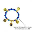 Ver imagem 2 de Pulseira Santa Sara Medalha Foto e Moedas Cristal e Silicone