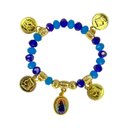 Ver imagem 1 de Pulseira Santa Sara Medalha Foto e Moedas Cristal e Silicone