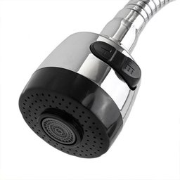 Misturador Duplo Comando Torneira Cozinha com Ducha Móvel Regulável Flex Gourmet Parede - Máxima Met - 4