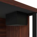 Ver imagem 7 de Mesa de Escritório Diretor com Caixa de Tomadas 180cm Corporate Preto Marrom