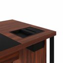 Ver imagem 6 de Mesa de Escritório Diretor com Caixa de Tomadas 180cm Corporate Preto Marrom