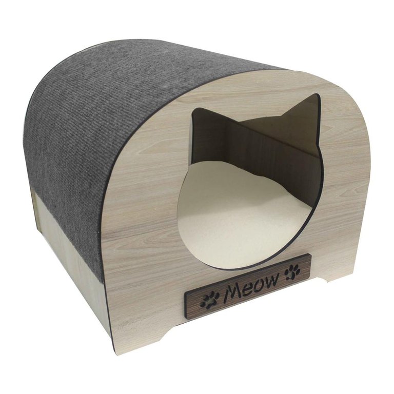 Toquinha Luna + Arranhador Casa Para Gatos  Brinquedos