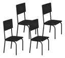 Ver imagem 1 de Kit 4 Cadeiras Ana Corino Tempest Preto Tubo Martelado
