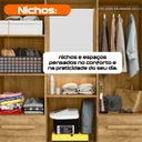 Ver imagem 7 de Guarda-Roupa Casal 6 Portas 4 Gavetas com Espelho e LED Nicho Iluminado São Paulo Cinamomo Off White
