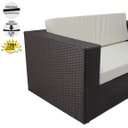 Ver imagem 2 de Conjunto de 2 Poltronas com Assento Estofado, Mesa de centro e Namoradeira Classe A - Branco Gelo