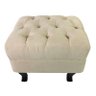 Puff Baú Retrô Luis XV Capitonê Suede Bege - 2