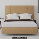 Ver imagem 1 de Cama King Flutuante 193cm com Cabeceira Romana Sintético