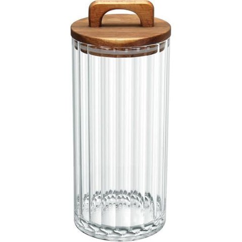 Pote Hermético de Borossilicato 1,3L Transparente 24x10x10cm Mantimentos Cozinha
