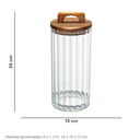 Ver imagem 3 de Pote Hermético de Borossilicato 1,3L Transparente 24x10x10cm Mantimentos Cozinha