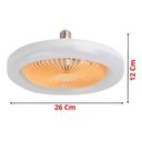 Ver imagem 4 de Luminária Ventilador de Teto com Luz LED 3 Intensidades 3 Velocidades Branco Controle Remoto Bivolt