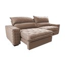 Ver imagem 7 de Sofá Retrátil e Reclinável 2,95m Molas Ensacadas Cama inBox Elegance com ThermoGel Velusoft Bege