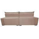 Ver imagem 6 de Sofá Retrátil e Reclinável 2,95m Molas Ensacadas Cama inBox Elegance com ThermoGel Velusoft Bege