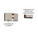 Ver imagem 5 de Kit com 2 Armários Aéreos Multiuso 3 Portas Agata Madesa
