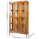 Ver imagem 5 de Cristaleira Farmhouse de Madeira 3 Portas e Pés Luiz Xv - Imbuia Glazer