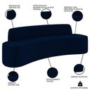 Ver imagem 3 de Sofá 4 Lugares para Sala de Estar Living 260cm Koane D06 Veludo Royal - Mpozenato