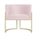 Ver imagem 2 de Poltrona Decorativa Luana Requinte Suede Cores - DS Estofados - Rosa Bebê