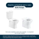 Ver imagem 4 de Assento Sanitário Poliéster Suite Branco para vaso Incepa 6lpf